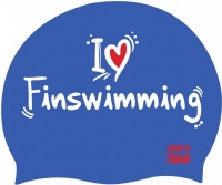 Cască de înot BornToSwim I Love Finswimming Cap