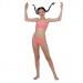 Costum de baie fete Speedo DazzleGeo Allover X Back 2 Piece Girl Phoenix Red/Powder Blush