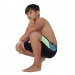 Costum de înot pentru băieți Speedo Dive Jammer Boy Black/Swell Green/Zest Green