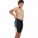 Costum de înot pentru băieți Speedo Dive Jammer Boy Black/Swell Green/Zest Green