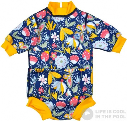 Costum de înot pentru sugari Splash About Happy Nappy Wetsuit Garden Delight