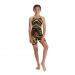 Costum de baie fete Speedo Fastskin Endurance+ Openback Kneeskin Girl Black/Atomic Lime/Salso