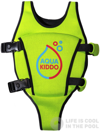 Vestă de înot pentru copii AquaKiddo Swim Vest Green