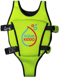 Vestă de înot pentru copii AquaKiddo Swim Vest Green