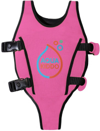 Vestă de înot pentru copii AquaKiddo AquaKiddo Swim Vest Pink