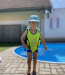 Vestă de înot pentru copii AquaKiddo Swim Vest Green