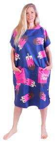 Poncho BornToSwim Ice Cream Poncho Blue/Pink